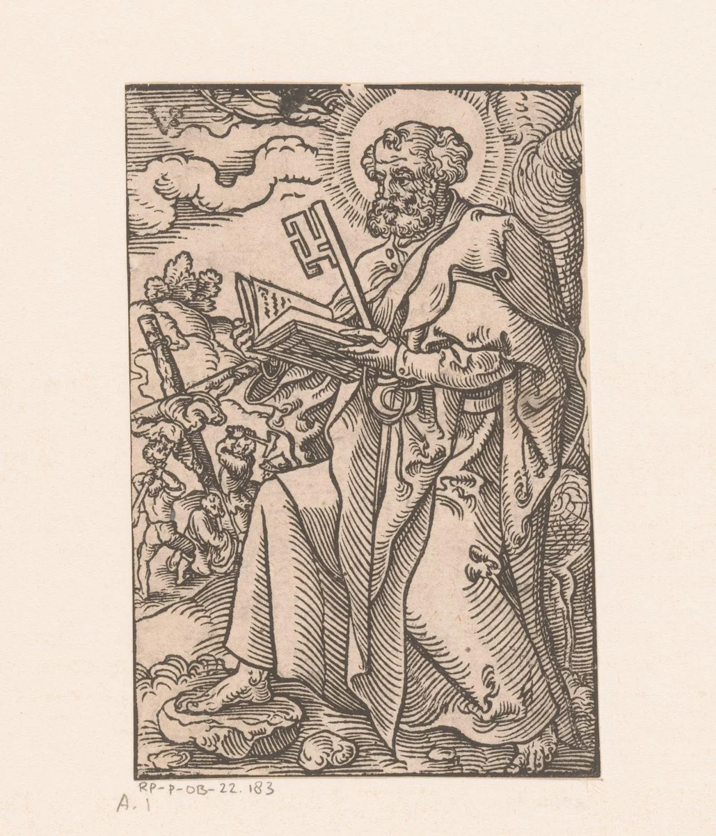 Heilige Petrus by Unknown, print, 1552