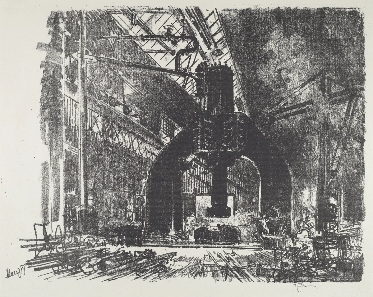The Great Hammer by Joseph Pennell, print, 1916
