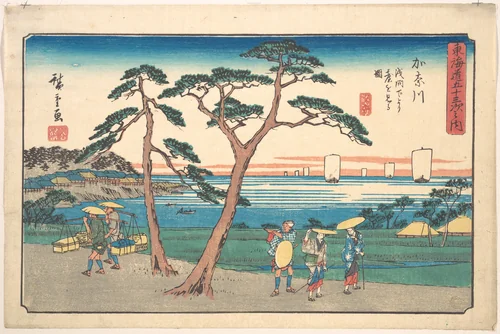 Kanazawa by Utagawa Hiroshige (歌川広重), print, 1832-1852