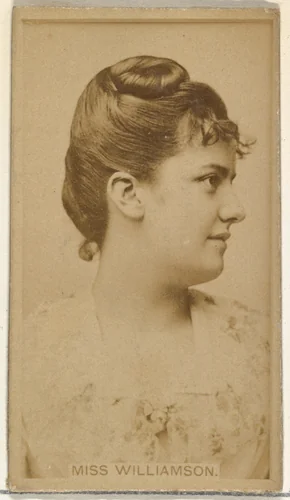 Miss Williamson, from the Actors and Actresses series (N145-8) issued by Duke Sons & Co. to promote Duke Cigarettes by W. Duke, Sons & Co., photograph, 1890-1895