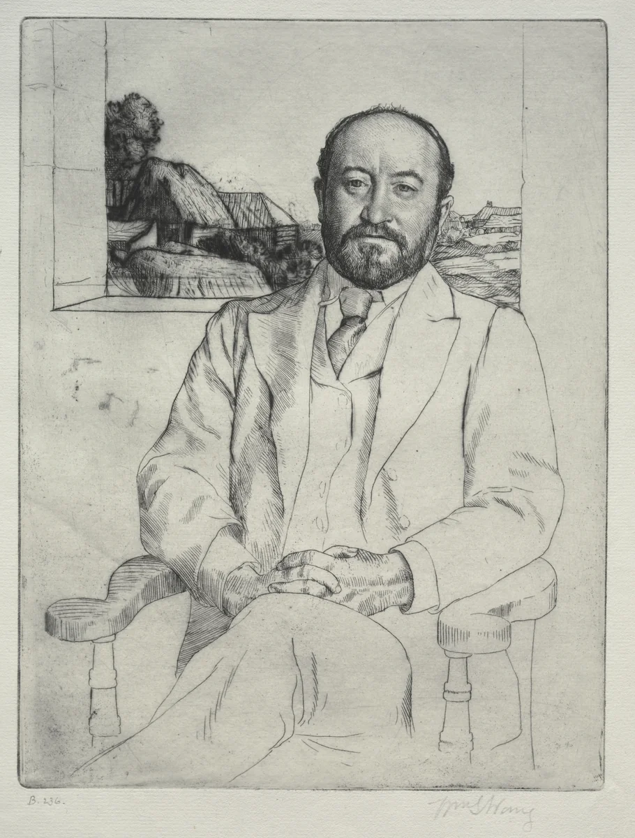 C. J. Knowles by William Strang, print, 1894