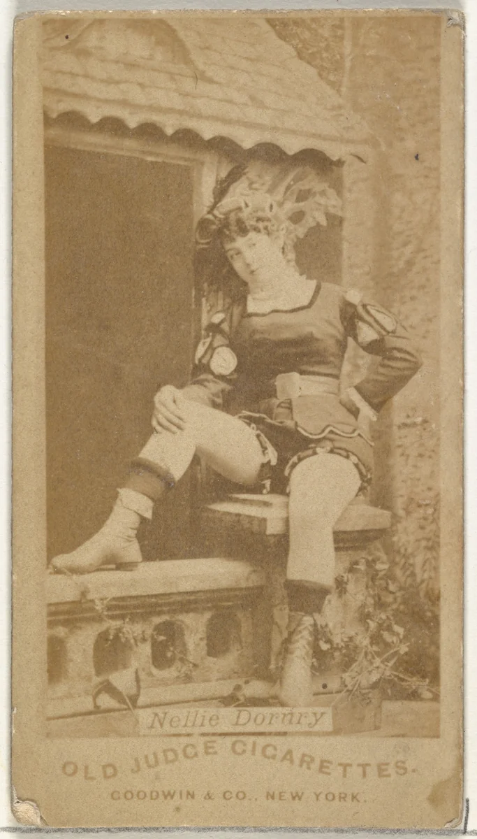 Nellie Dornry, from the Actors and Actresses series (N171) for Old Judge Cigarettes by Goodwin & Company, photograph, 1886-1890