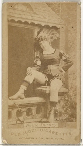 Nellie Dornry, from the Actors and Actresses series (N171) for Old Judge Cigarettes by Goodwin & Company, photograph, 1886-1890