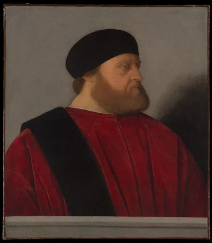 Portrait of a Venetian Senator by Vincenzo di Biagio, painting, 1520-1530