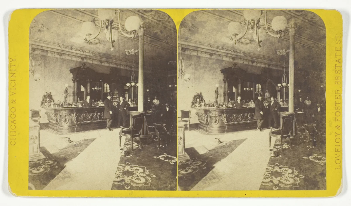 Office Tremont House, Cor. Lake and Dearborn Sts. by Lovejoy Foster, photograph, 1850-1871