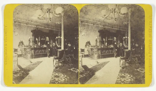 Office Tremont House, Cor. Lake and Dearborn Sts. by Lovejoy Foster, photograph, 1850-1871