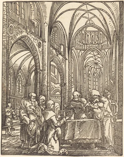 The Presentation in the Temple by Wolf Huber, print, 1485-1553