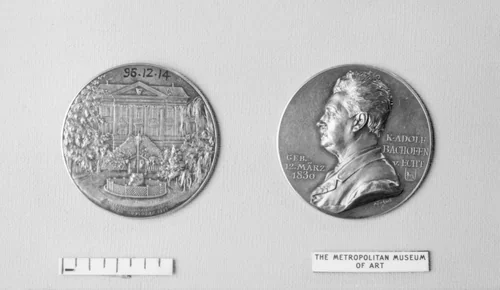 Carl Adolph Bachofen von Echt, to his Friends by Anton Scharff, metalwork, 1895