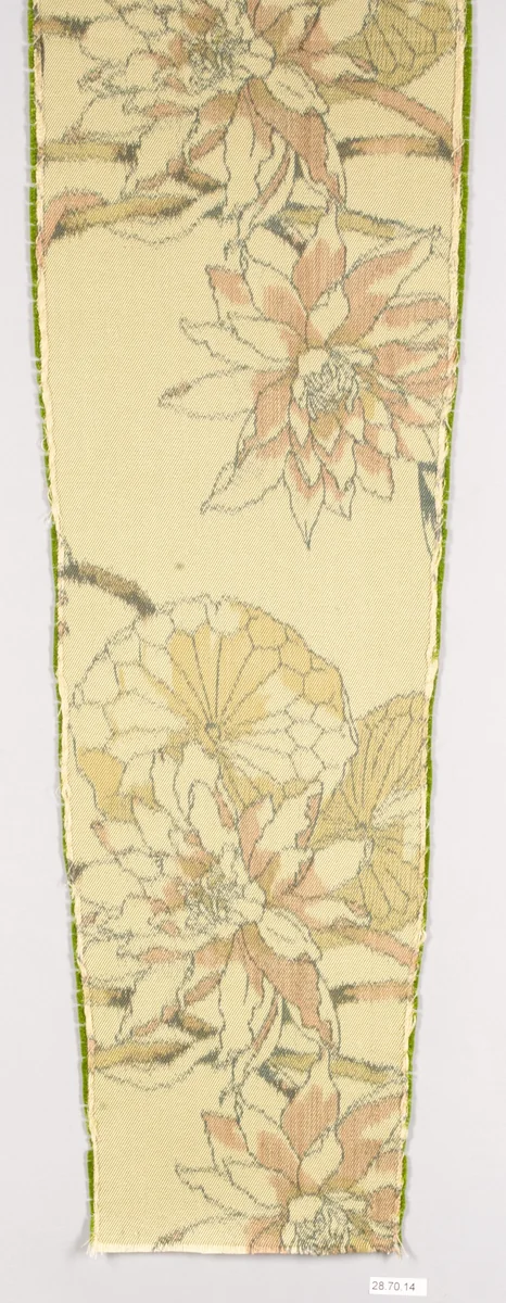 Water-lily textile by Associated Artists, artwork, 1883-1900