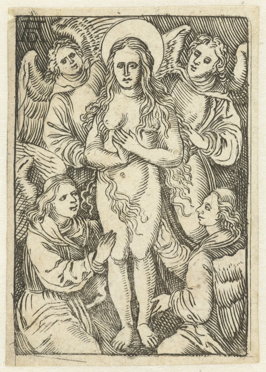 De extase van Maria Magdalena by anonymous, print, 1503