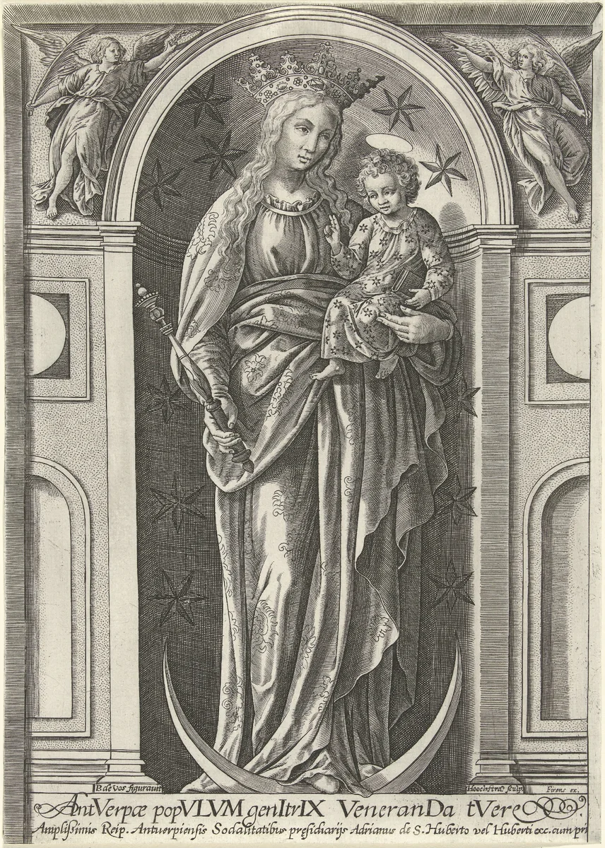 Madonna met kind by Unknown, print, 1580-1638