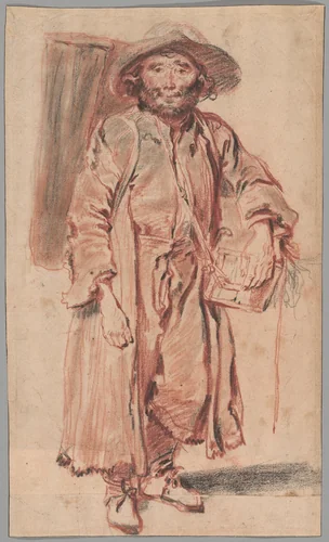The Old Savoyard by Jean-Antoine Watteau, drawing, 1710-1720