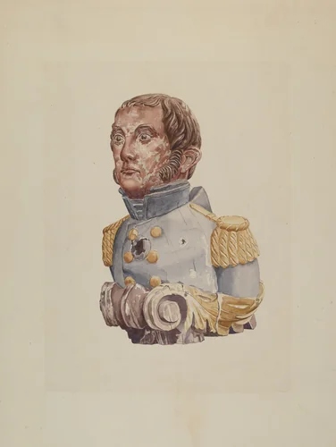 Half Length Figurehead by Rosamond P. Gray, index of american design, 1938