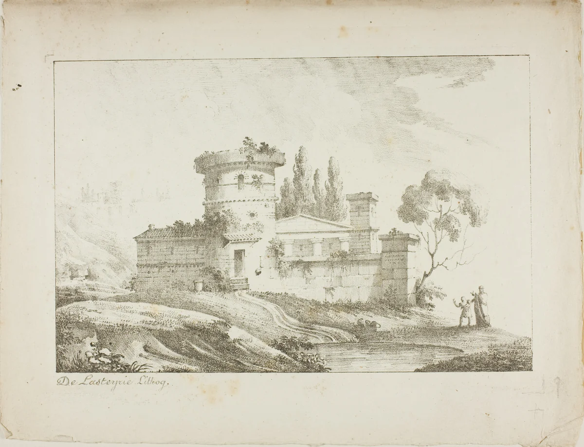 Landscape by Constant Bourgeois, print, 1803-1822