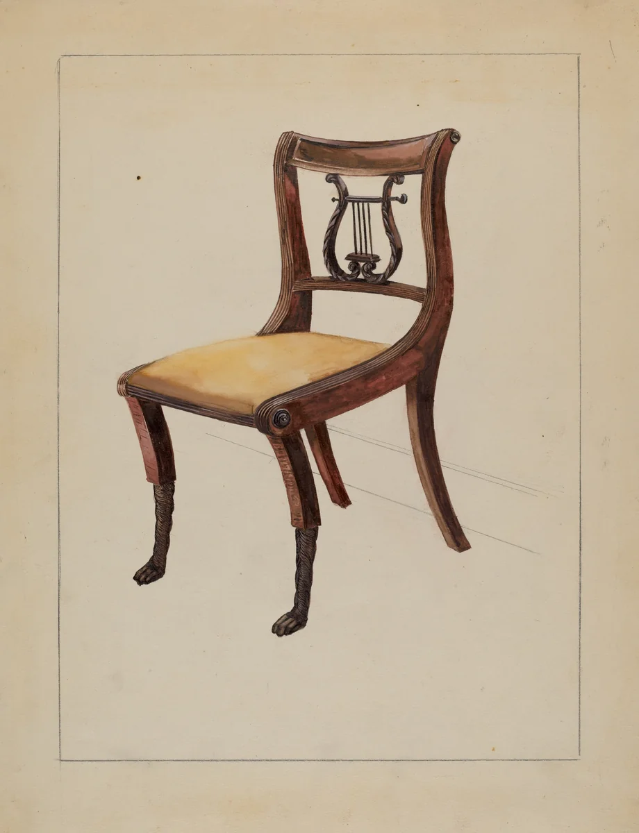 Chair by Bessie Forman, index of american design, 1935-1942