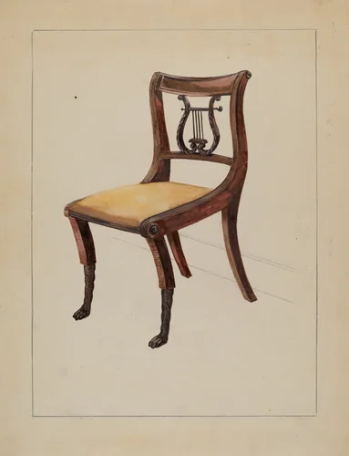 Chair by Bessie Forman, index of american design, 1935-1942