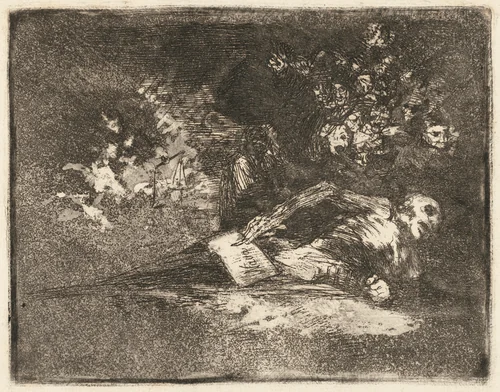 Nada (Nothing) by Francisco Goya, print, 1810-1820