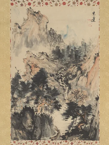 Brewing Tea in the Shade of Trees by Aoki Mokubei, painting, 1820-1829