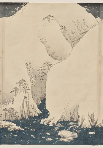 Mountain and River on the Kiso Road by Utagawa Hiroshige (歌川広重), print, 1857