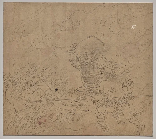 Album of Daoist and Buddhist Themes: Search the Mountain: Leaf 42 by Unknown, painting, 1200-1299