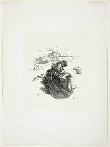 The Young Mother by John Everett Millais, print, 1857