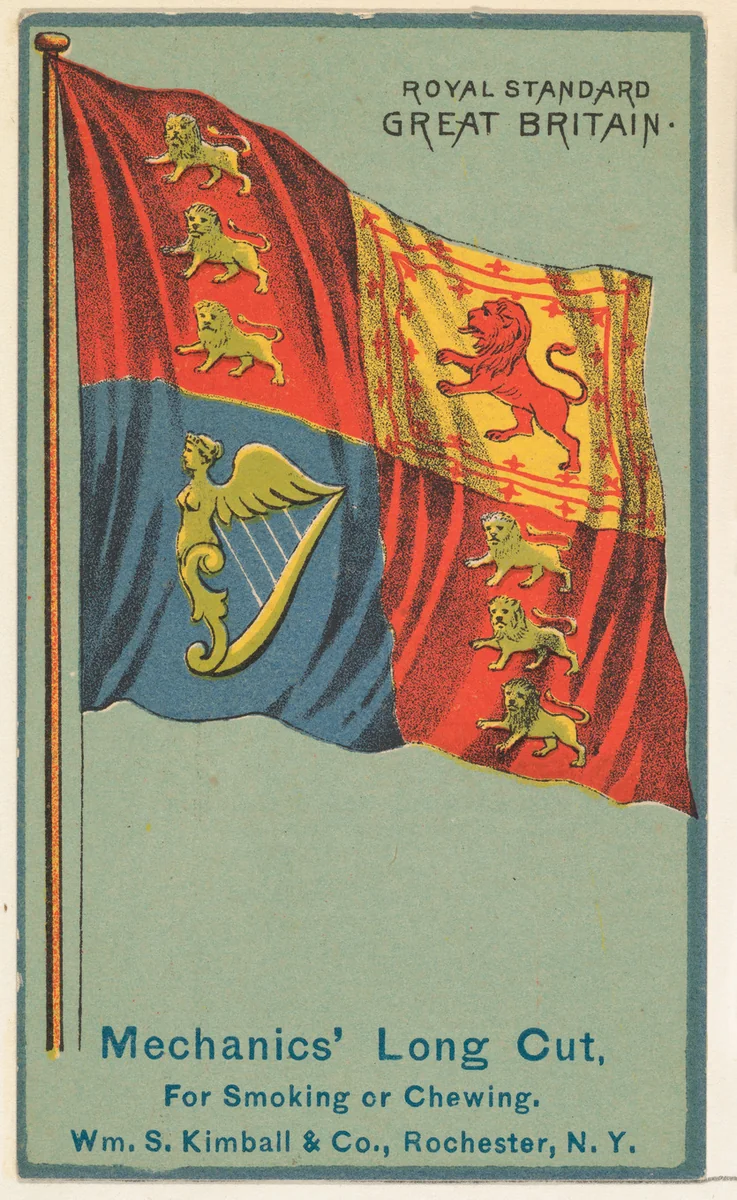Naval Standard, Great Britain, from the National Flags series (N195) issued by Wm. S. Kimball & Co. by William S. Kimball & Company, print, 1891