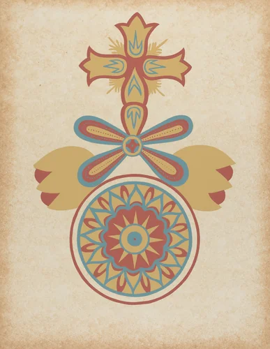 Santa Barbara Mission Doorway Design from the portfolio "Decorative Art of Spanish California" by American 20th Century, index of american design, 1935-1942