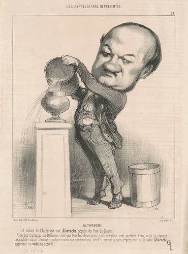 Marie Michel Altaroche by Honoré Daumier, print, 1849