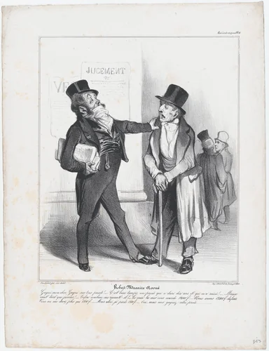 Plate 10: Robert Macaire, solicitor, from 'Caricaturana,' published in Les Robert Macaires by Honoré Daumier, print, 1838