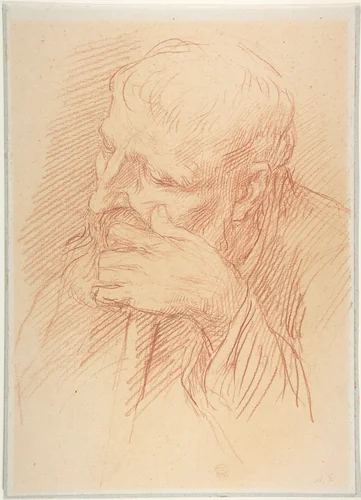 Study of a Head by Alphonse Legros, drawing, 1837-1911