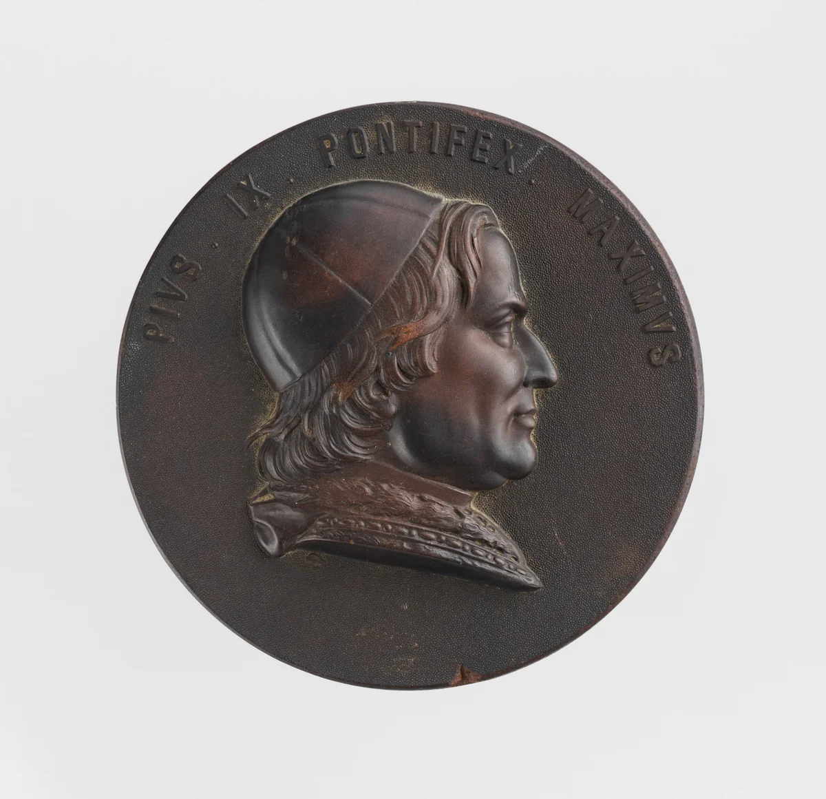 Pope Pius IX (1792-1878, reigned from 1848) by A. Latry et Cie., metalwork, 1870-1873
