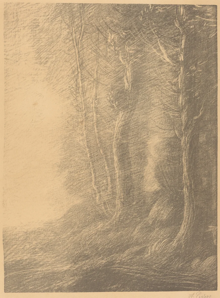 Landscape (Paysage) by Alphonse Legros, print, 1837-1911