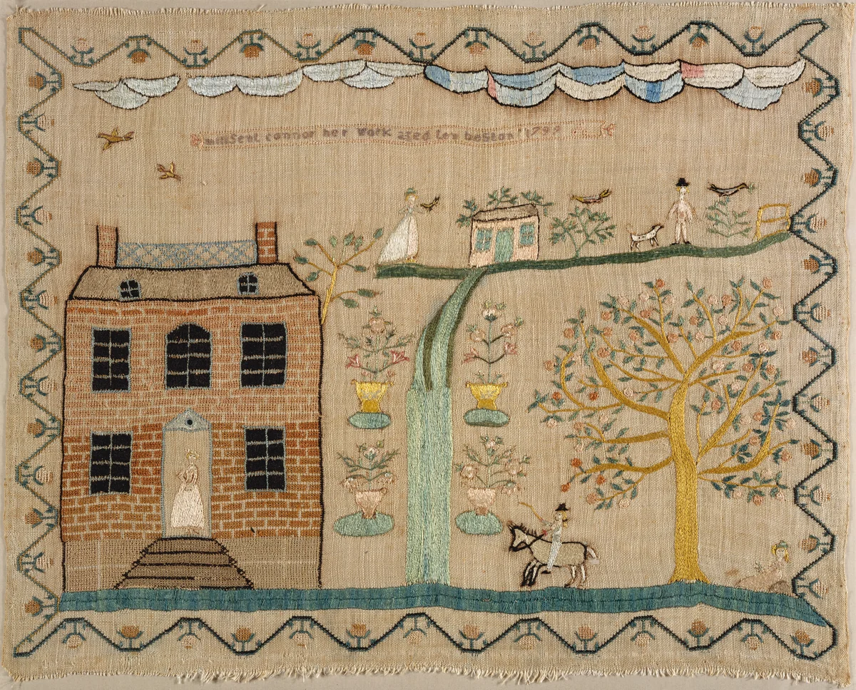 Sampler by Millsent Connor, artwork, 1799