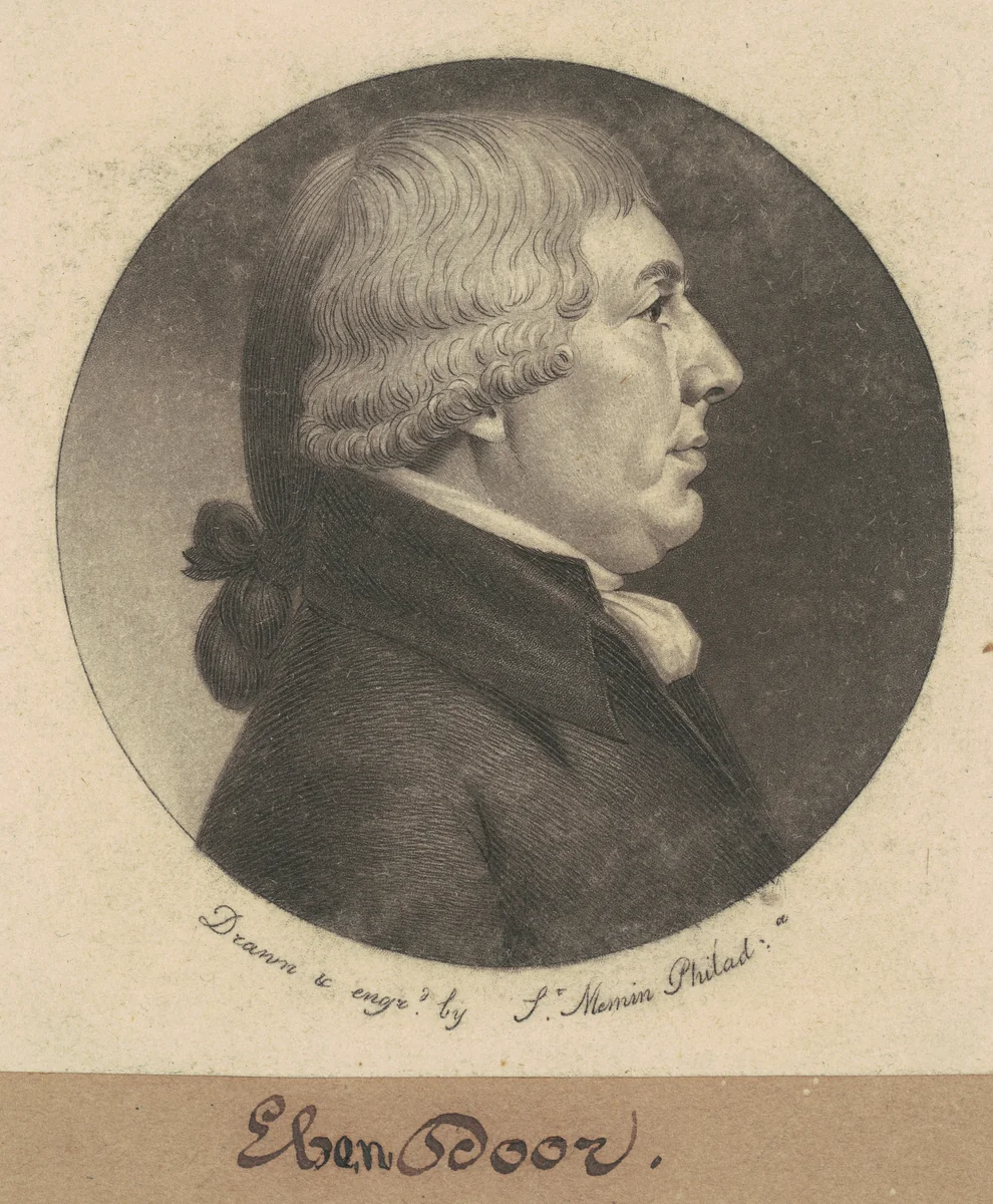 Ebenezer Dorr by Charles B. J. Févret de Saint-Mémin, print, 1800