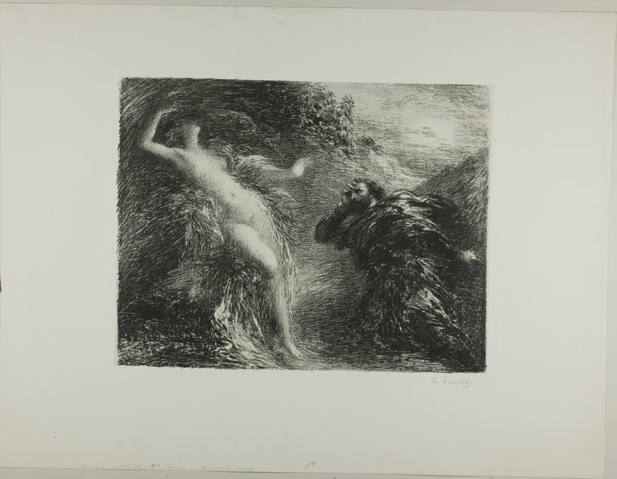 Manfred and Astartea, third plate by Henri Fantin-Latour, print, 1892