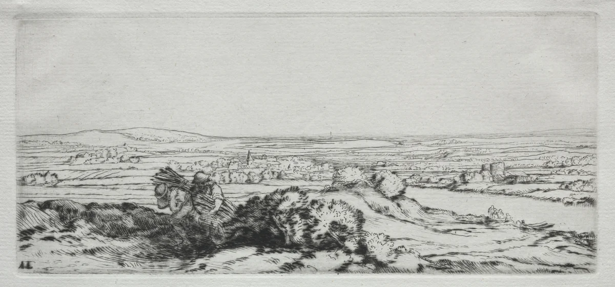 Valley of the Dunes (La Vallee des Dunes) by Alphonse Legros, print, 1857-1911