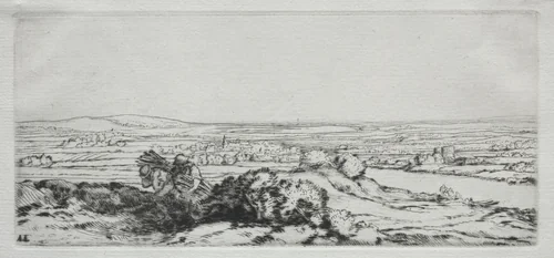 Valley of the Dunes (La Vallee des Dunes) by Alphonse Legros, print, 1857-1911
