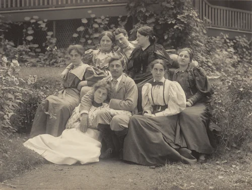 Ma, Aunt Rosa, Selma, Ag, Emmy, Ralph Bernheim, Hans Wetzler and Minnie Wetzler, Lake George by Alfred Stieglitz, photograph, 1895