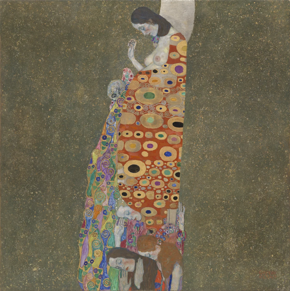 Hope, II by Gustav Klimt, painting, 1907