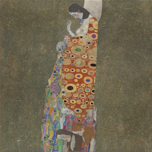 Hope, II by Gustav Klimt, painting, 1907