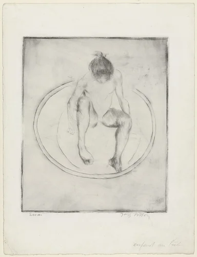 Child in a Tub (Enfant au tub) by Jacques Villon, print, 1907