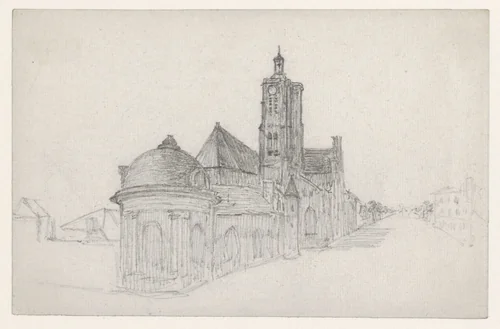 Saint Nicolas des Champs by Georges Michel, drawing, 1773-1843