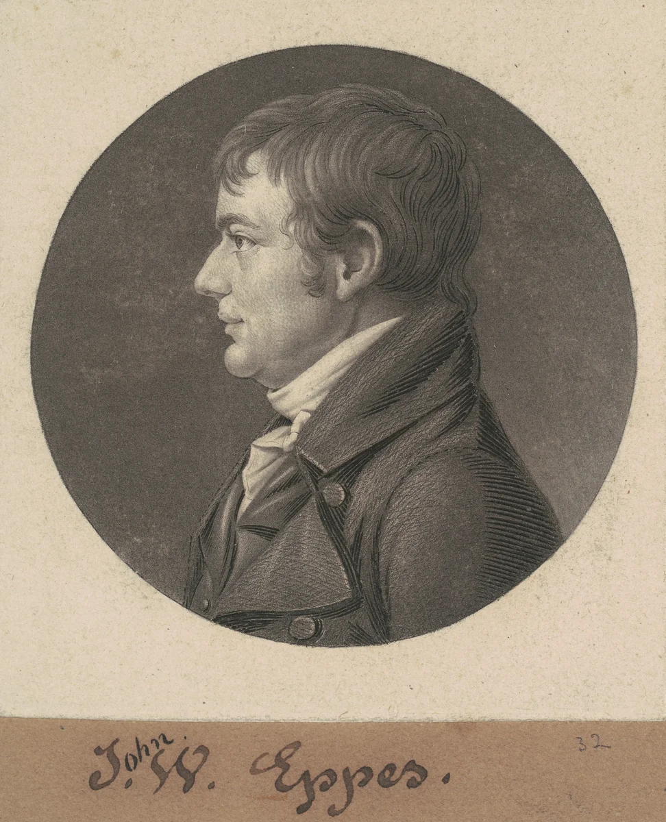 John Wayles Eppes by Charles B. J. Févret de Saint-Mémin, print, 1805
