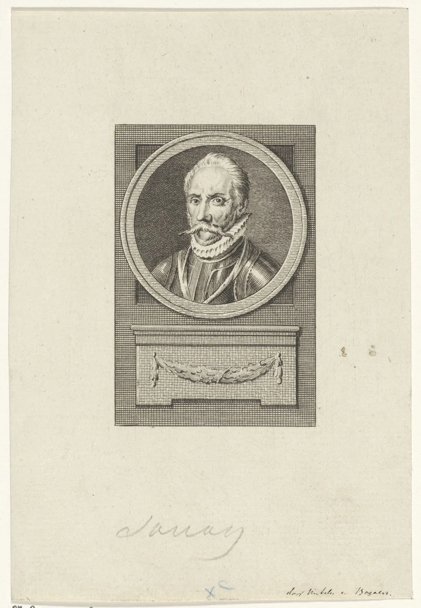 Portret van Diederik van Sonoy by Reinier Vinkeles, print, 1783-1795
