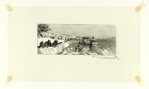 Bercy Wharf, plate two from Le Long de la Seine et des Boulevards by Louis Auguste Lepère, print, 1890