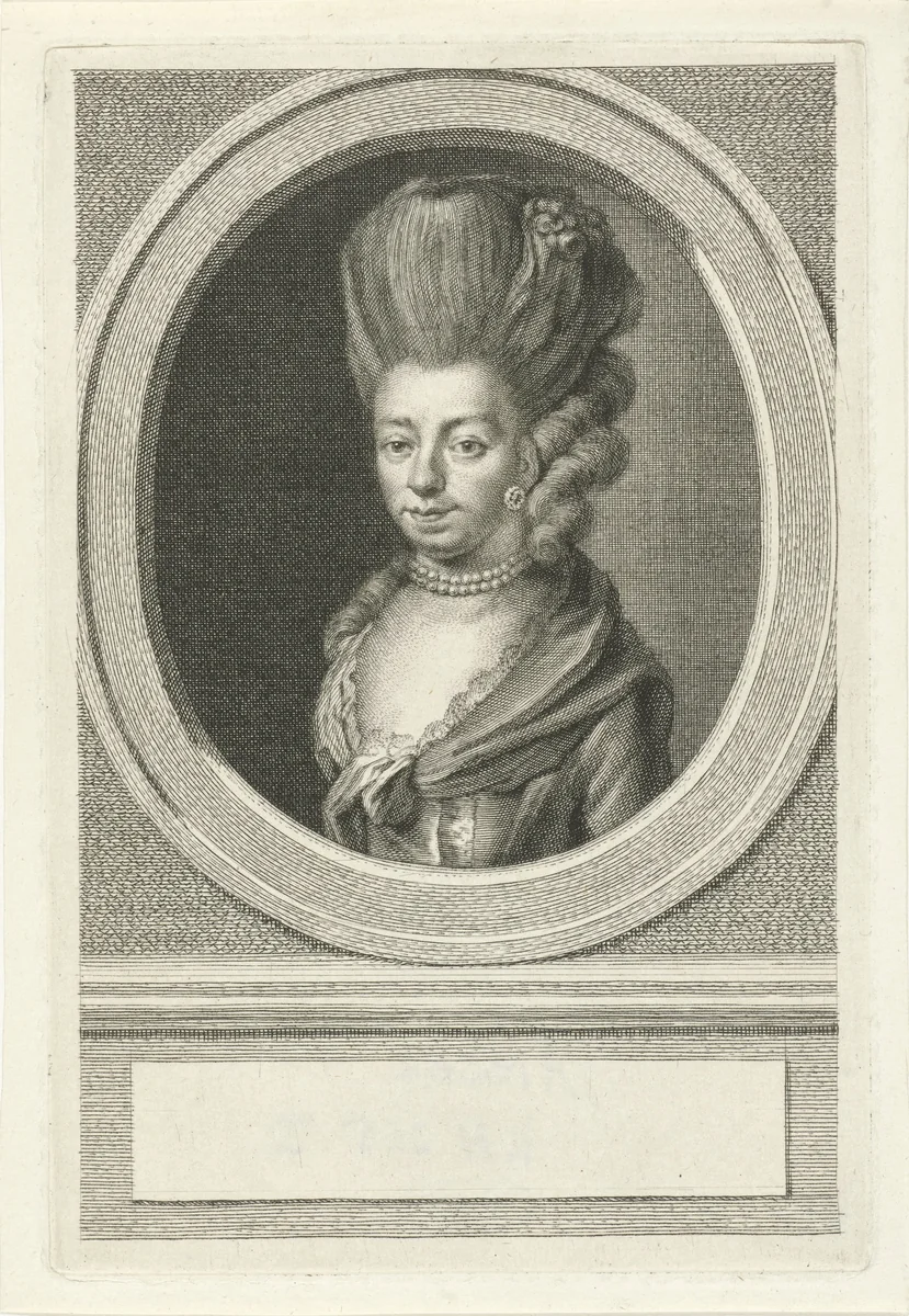 Portret van Juliana Cornelia de Lannoy by Jacob Houbraken, print, 1778-1780