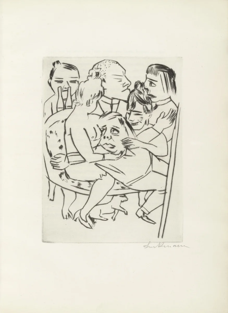 Plate (facing page 14) from Ebbi by Max Beckmann, illustrated book, 1924