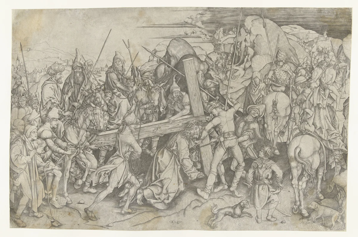 De Kruisdraging by Unknown, print, 1455-1503