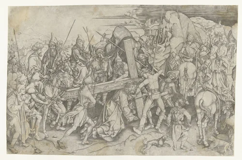 De Kruisdraging by Unknown, print, 1455-1503