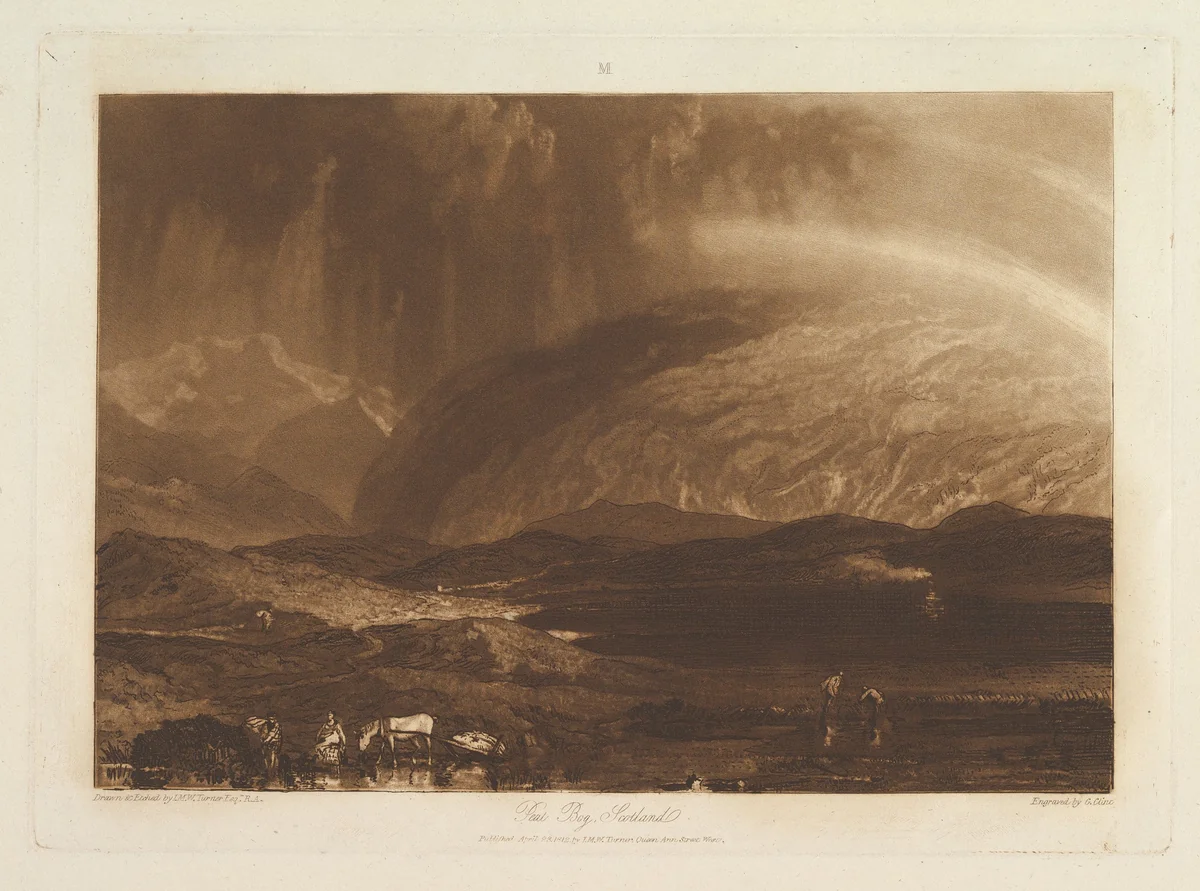 Peat Bog, Scotland, part IX, plate 45 from "Liber Studiorum" by Joseph Turner, print, 1812